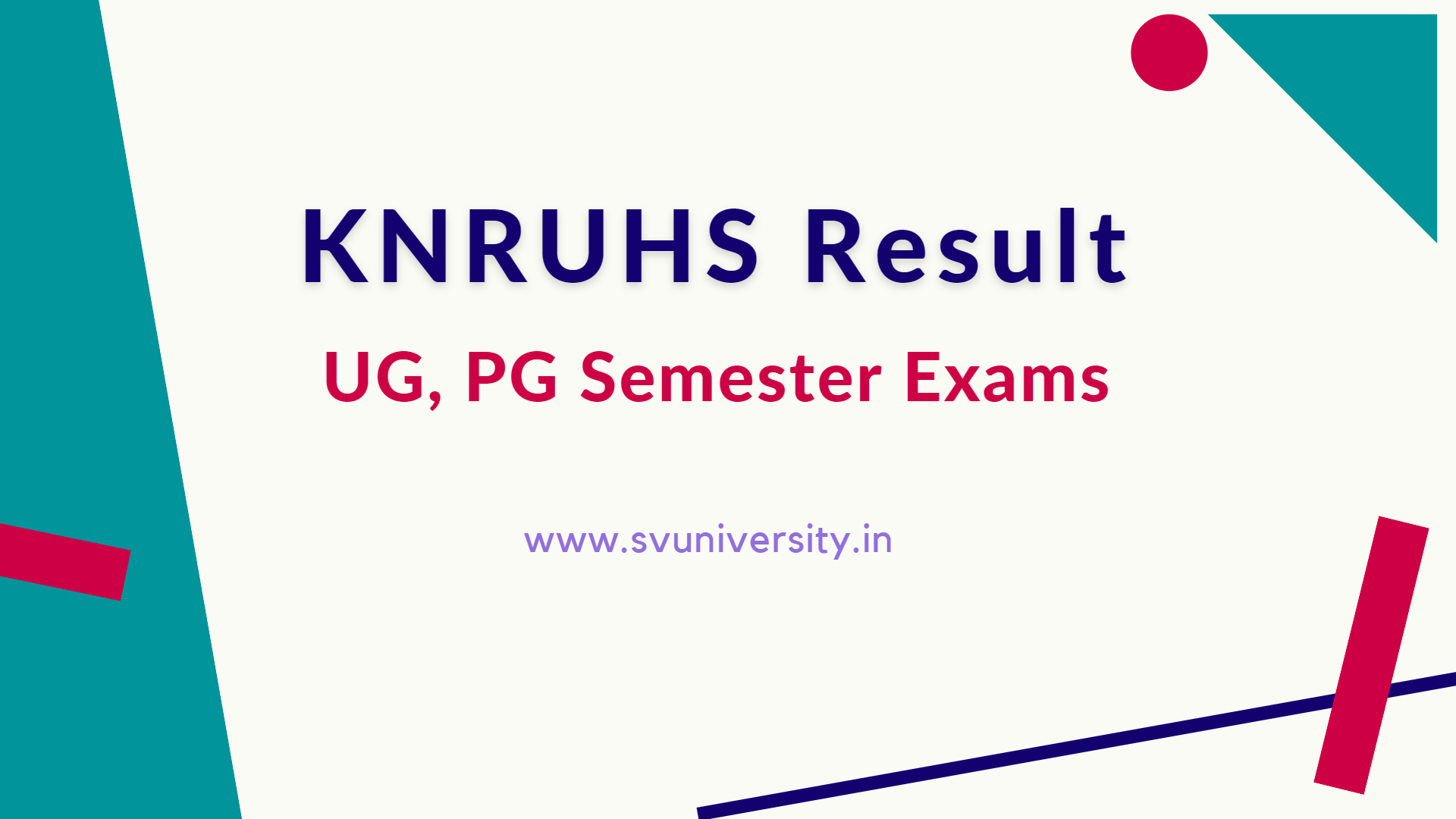 KNRUHS Result 2024 OUT UG PG Semester Exams Results Check Here