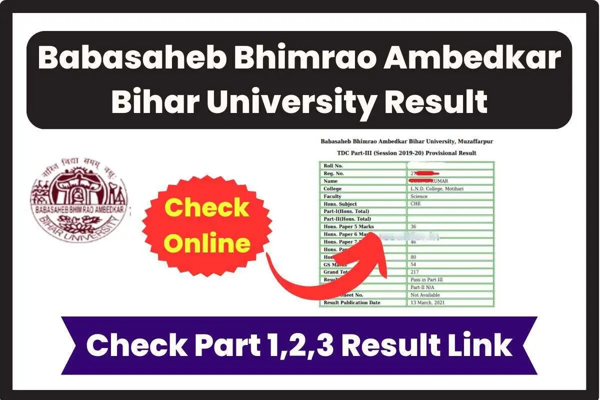 Babasaheb Bhimrao Ambedkar Bihar University Result 2024 Declared