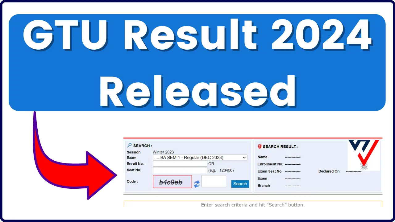 GTU Result 2024 Released at gturesults.in Check Winter/Summer Semester