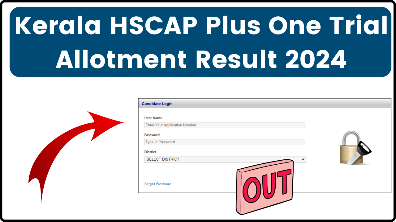 Kerala HSCAP Plus One Trial Allotment Result 2024 Out Check +1 Seat