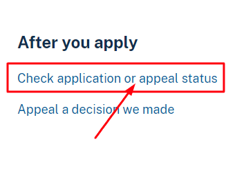 SSA Application or Appeal Status