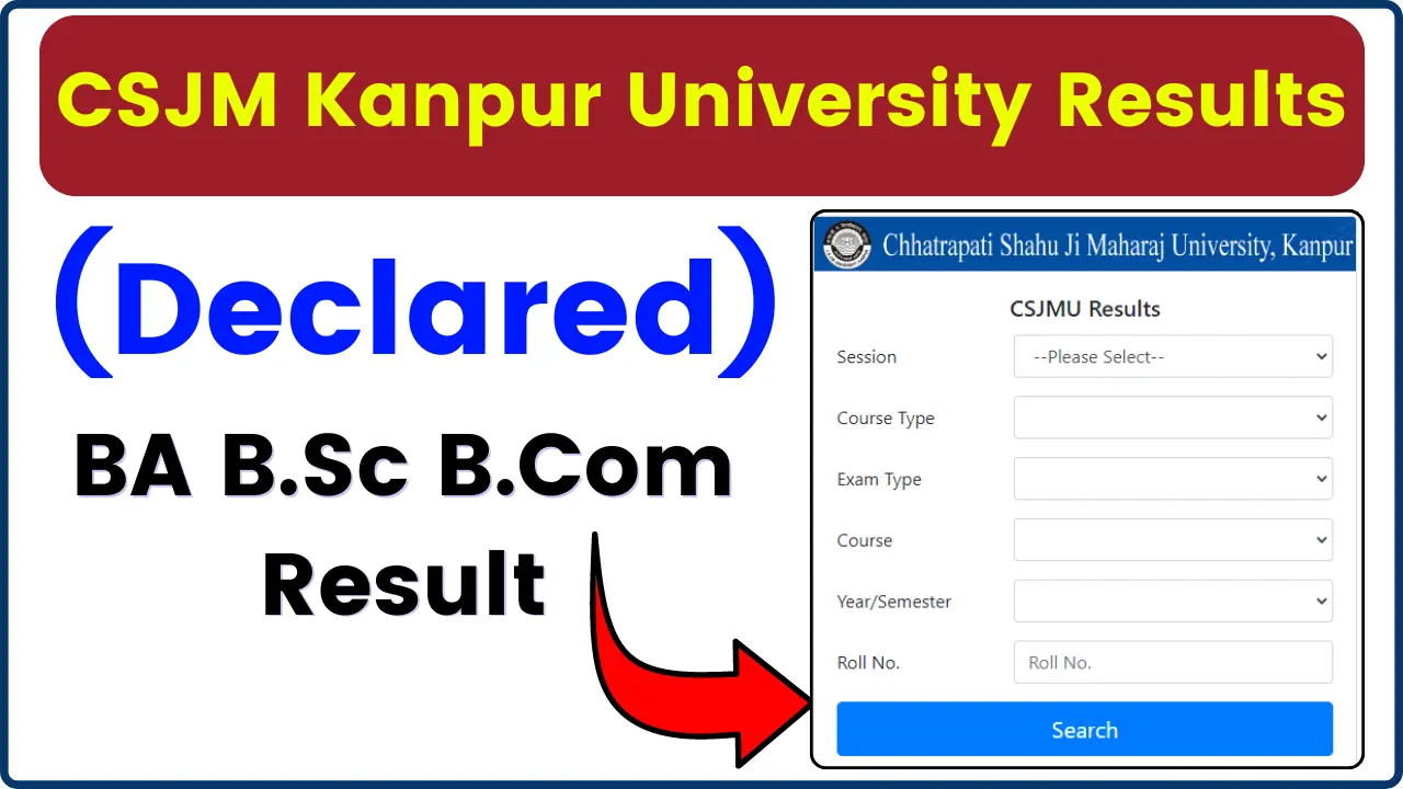 CSJM Kanpur University Results 2024 (Declared); Download BA, B